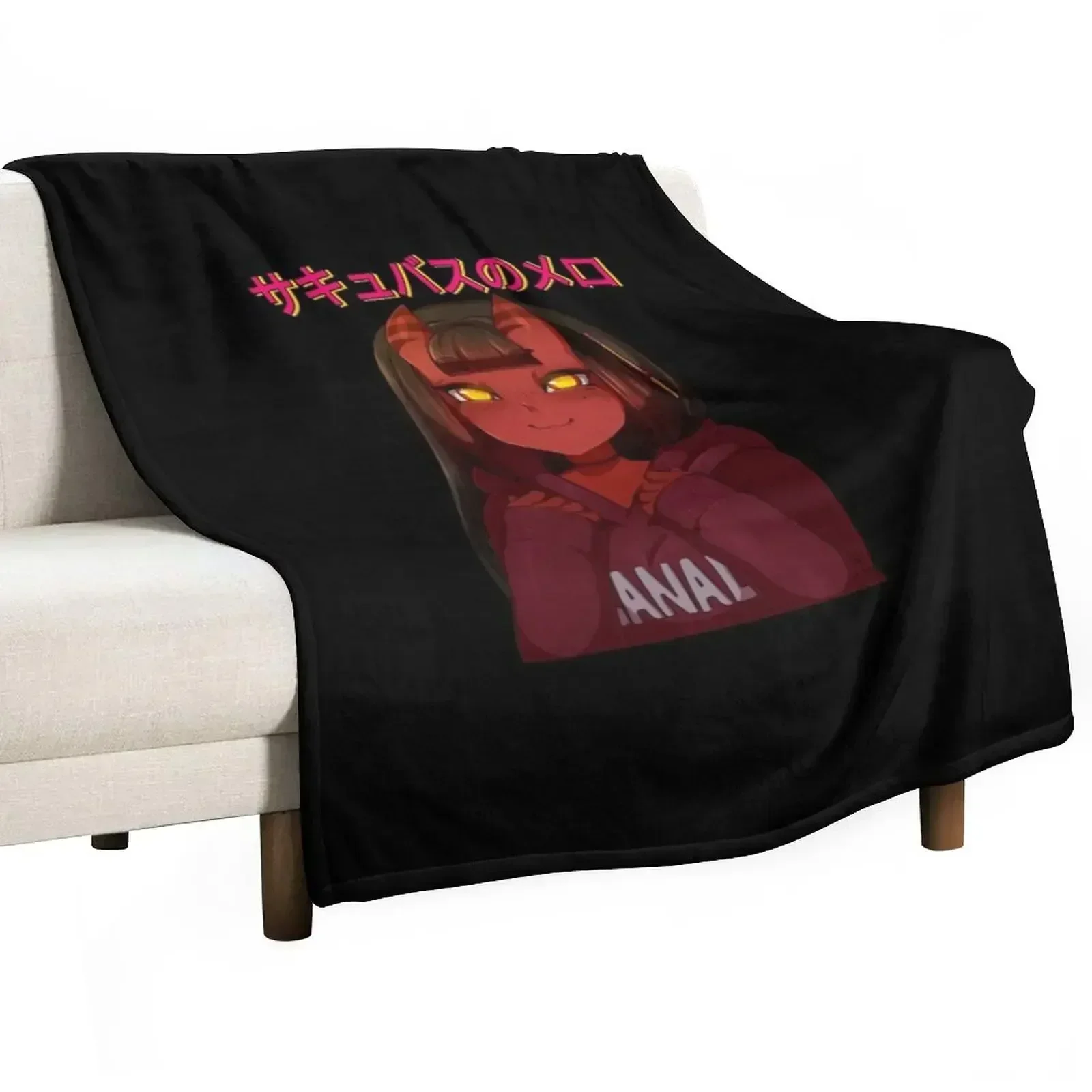 Meru The Succubus Throw Blanket Furry Travel Tourist Blankets