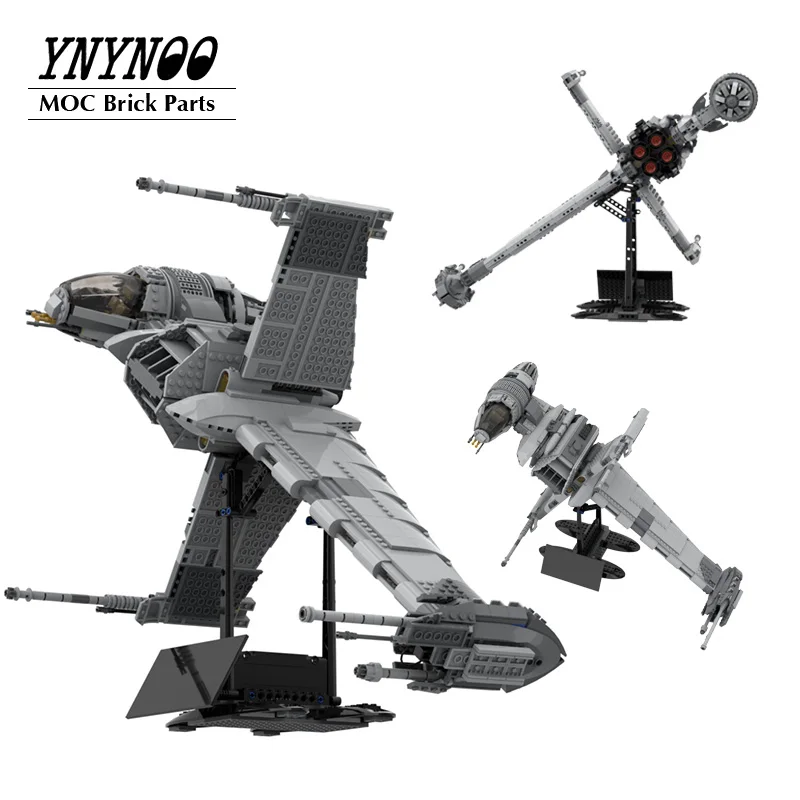 Customed NEW 1480PCS MOD Bricks SW Space Galaxy B-wing Spacefighters MOC UCS Ver. Classic Building Blocks Model DIY Toys