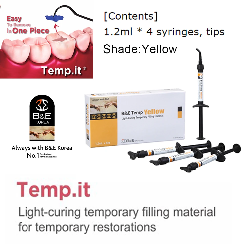 Dental Supplies Flowable Temporary Filling Material Restorative Temp It Flow Light Cure implant Abutment Screw Sealing Products