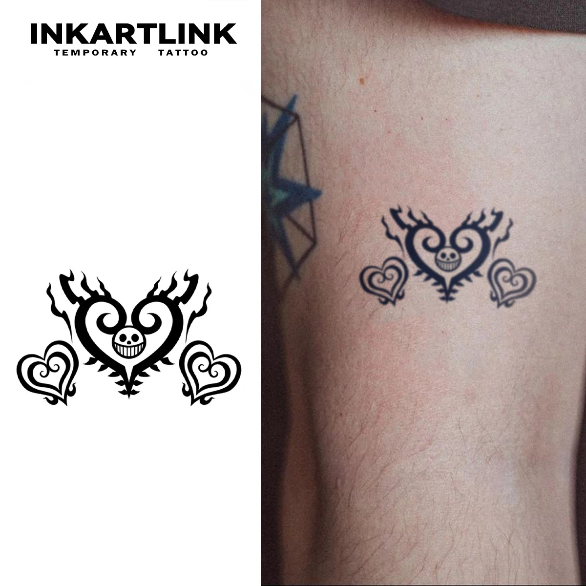 

3 pcs Love Temporary Tattoo,Lasts To 15 Days New Technology Magic Waterproof Semi Permanent Sticker.