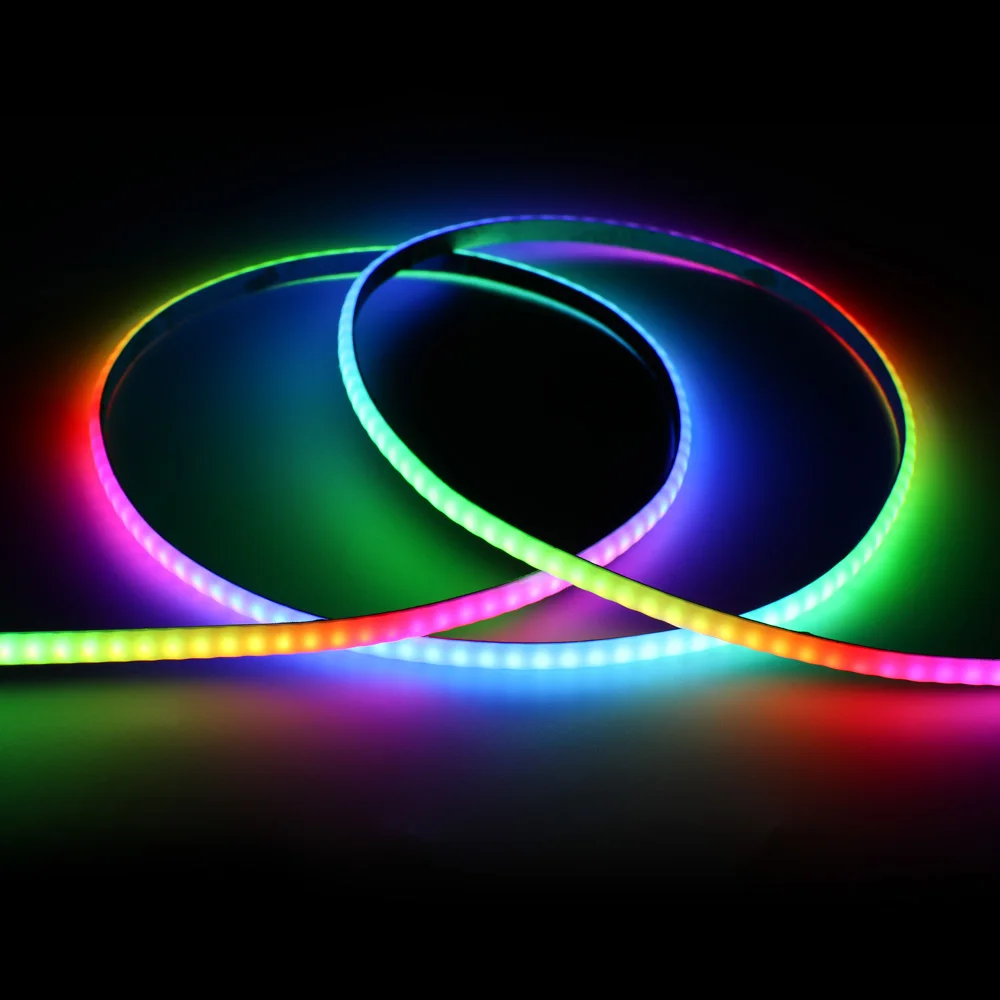 Image of Individuell Adressierbare SPI RGB COB LED-Streifen für DIY-Dekoration DC 5V 12V RGB-IC Smart LED-Lichtband