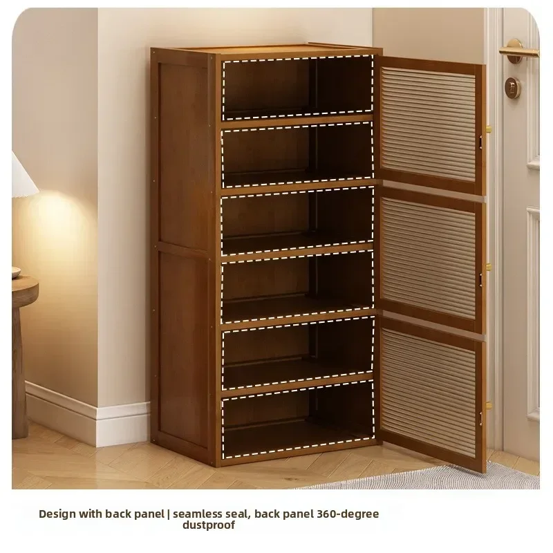 

Shoe cabinet, narrow transparent shoe rack floor-to-ceiling multi-layer storage artifact, dustproof and simple shelf.