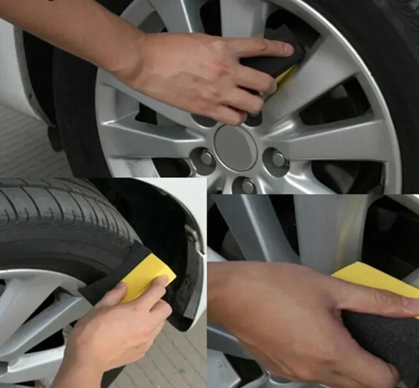 10/1Pcs Car Wheel Cleaning Sponge Tire Wash Wiper Water Suction Sponge Pad Wax Polishing Tyre Brushes Tools Car Wash Accessories