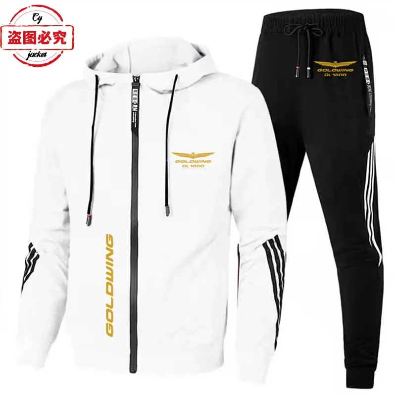 Golden Wing 1800 Motorcycle Logo Racing Team Cycling Suit Casual Sportswear Men's Spring and Autumn Suit Group Suit