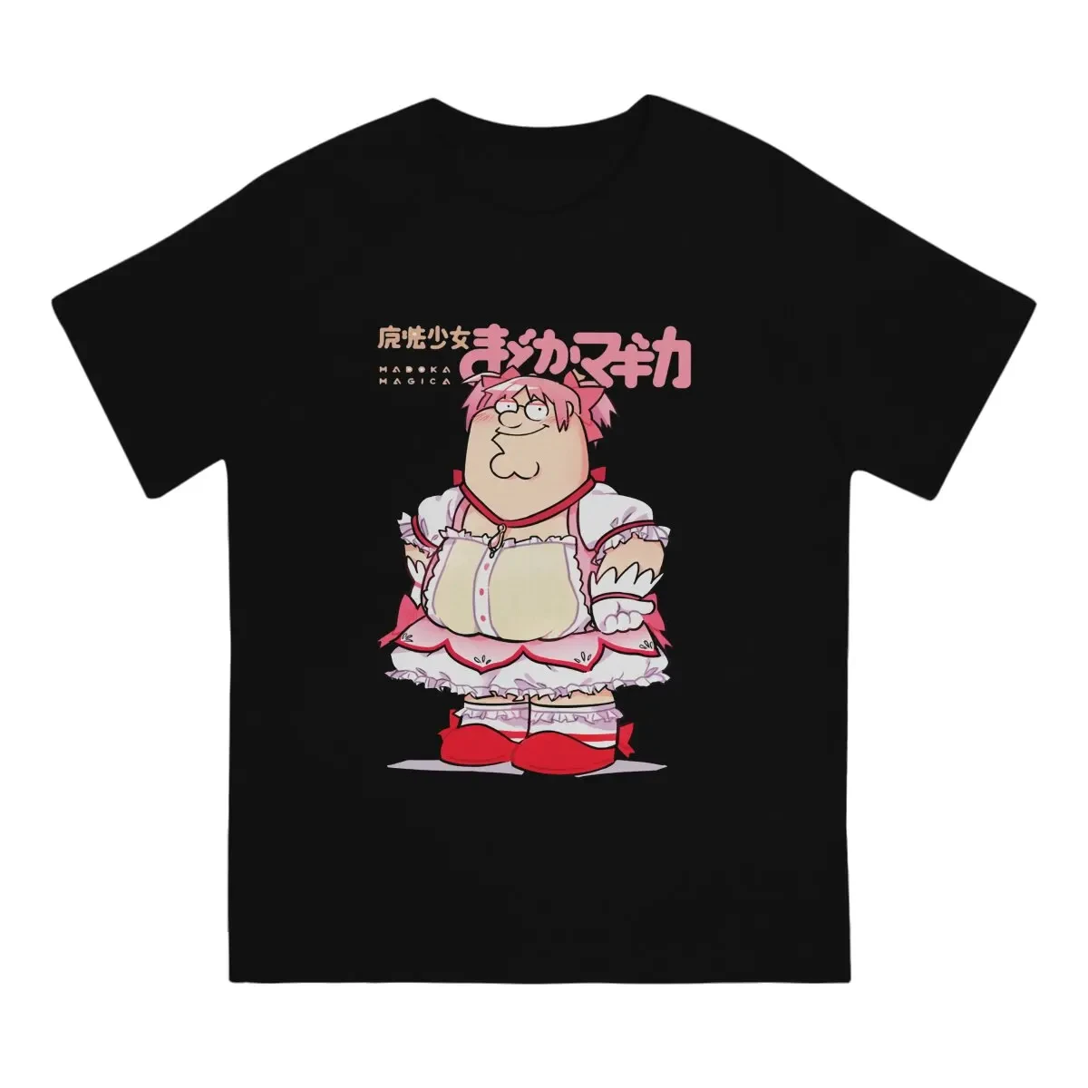 

Funny Magical Girl Classic Men TShirt Puella Magi Madoka Magica Anime Tops 100% Cotton T Shirt Humor High Quality Birthday Gifts