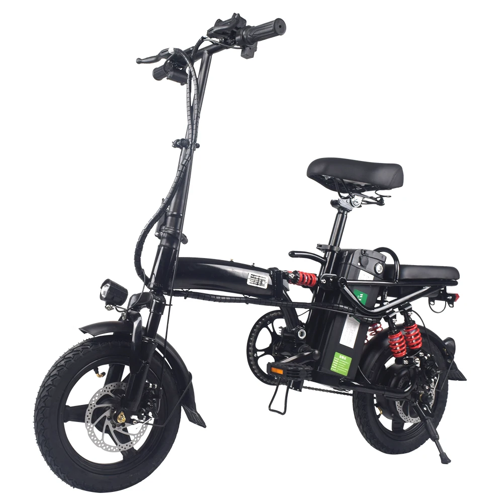 

48V 20Ah Long Range Folding Cargo Electric Bike: 14" Compact Ebike with 240W Motor