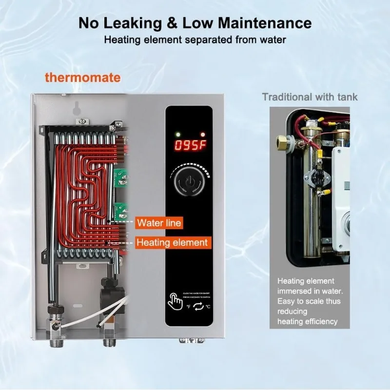Instantaneous Electric Water Heater on-demand Instantaneous Self-regulating Energy Saving Space Saving Powerful Functionality