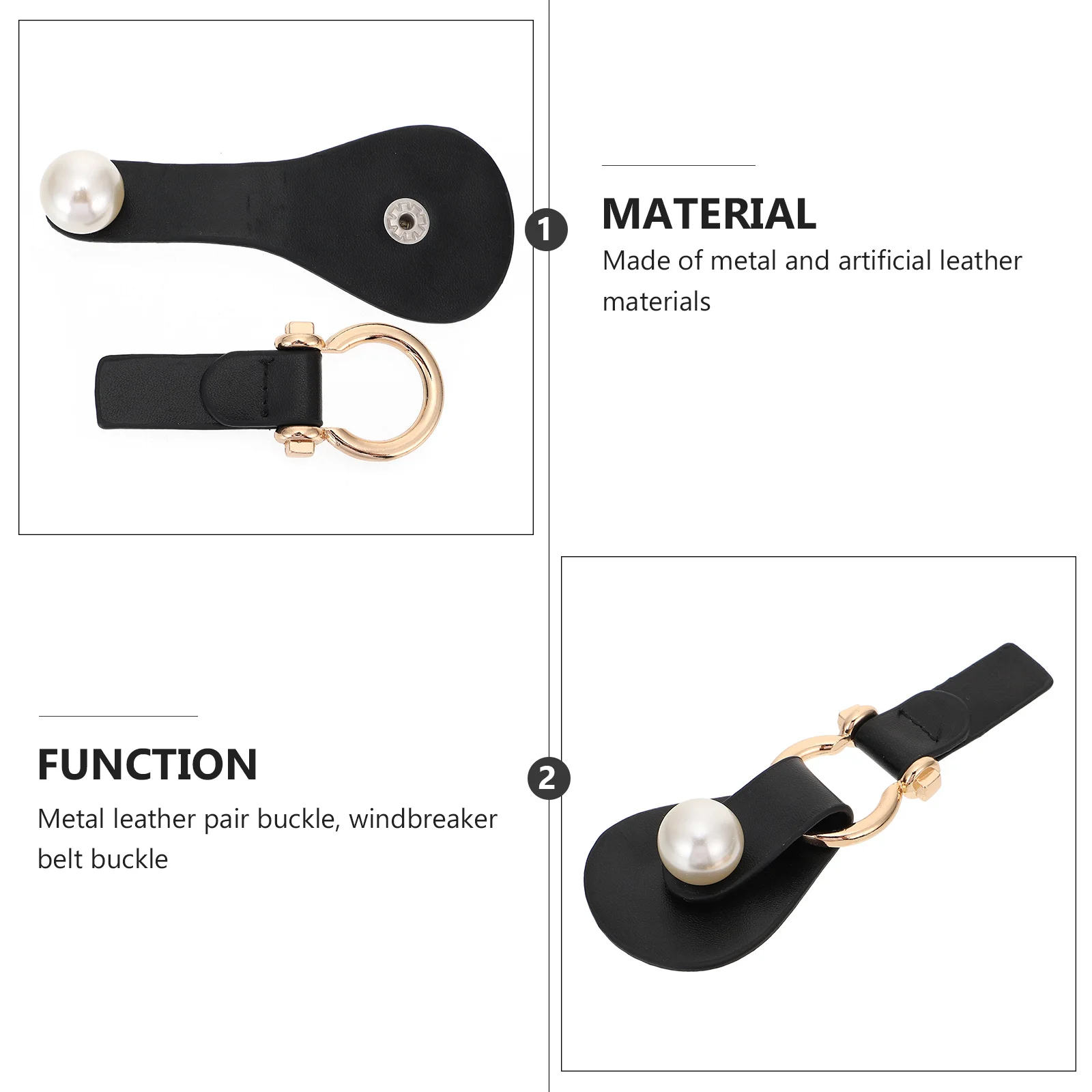 2 قطعة بو تبديل أبازيم مشبك معدني اصطناعي ل معطف حزام ملابس الملابس التبعي واق من المطر زر الحرفية الخياطة العرض #1