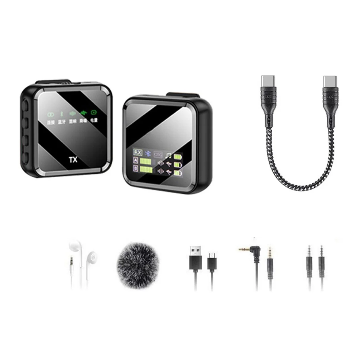 POP-l1 Drag 1, разъем Type-C, микрофон M32S, ЖК-экран, беспроводной петличный шумоподавитель, реверберация, Bluetooth