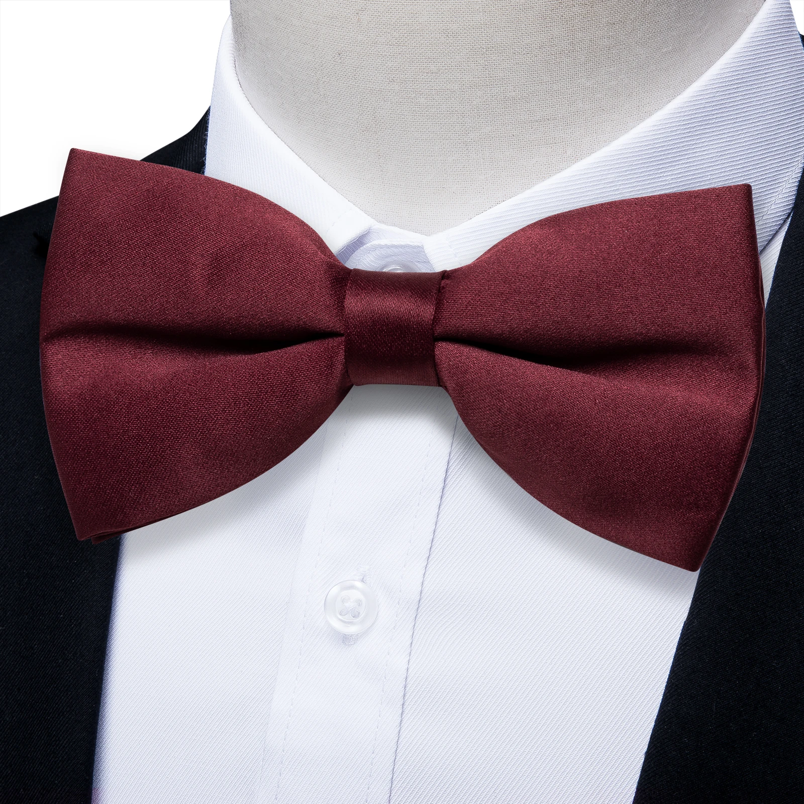 New Arrival Father and Son Burgundy Red Bow Ties Men Boys Silk Classic Wedding Bowtie Formal Business Man Waistcoat Cravat Decor