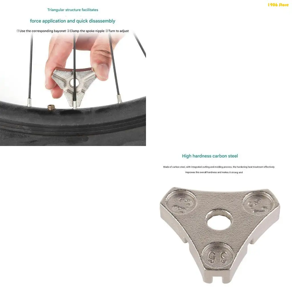 U1JB Bike Wheel Spoke Wrench Spanner 3.2/3.3/3.5mm Spoke Nipple Bike