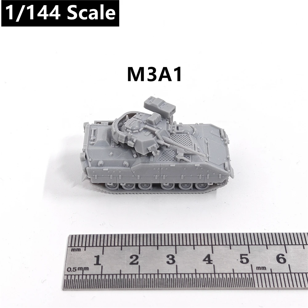 

Миниатюрная модель танка U.S. Army M3A1 Bradley CFV, 3D-печать, масштаб 1/144, из смолы, под покраску.
