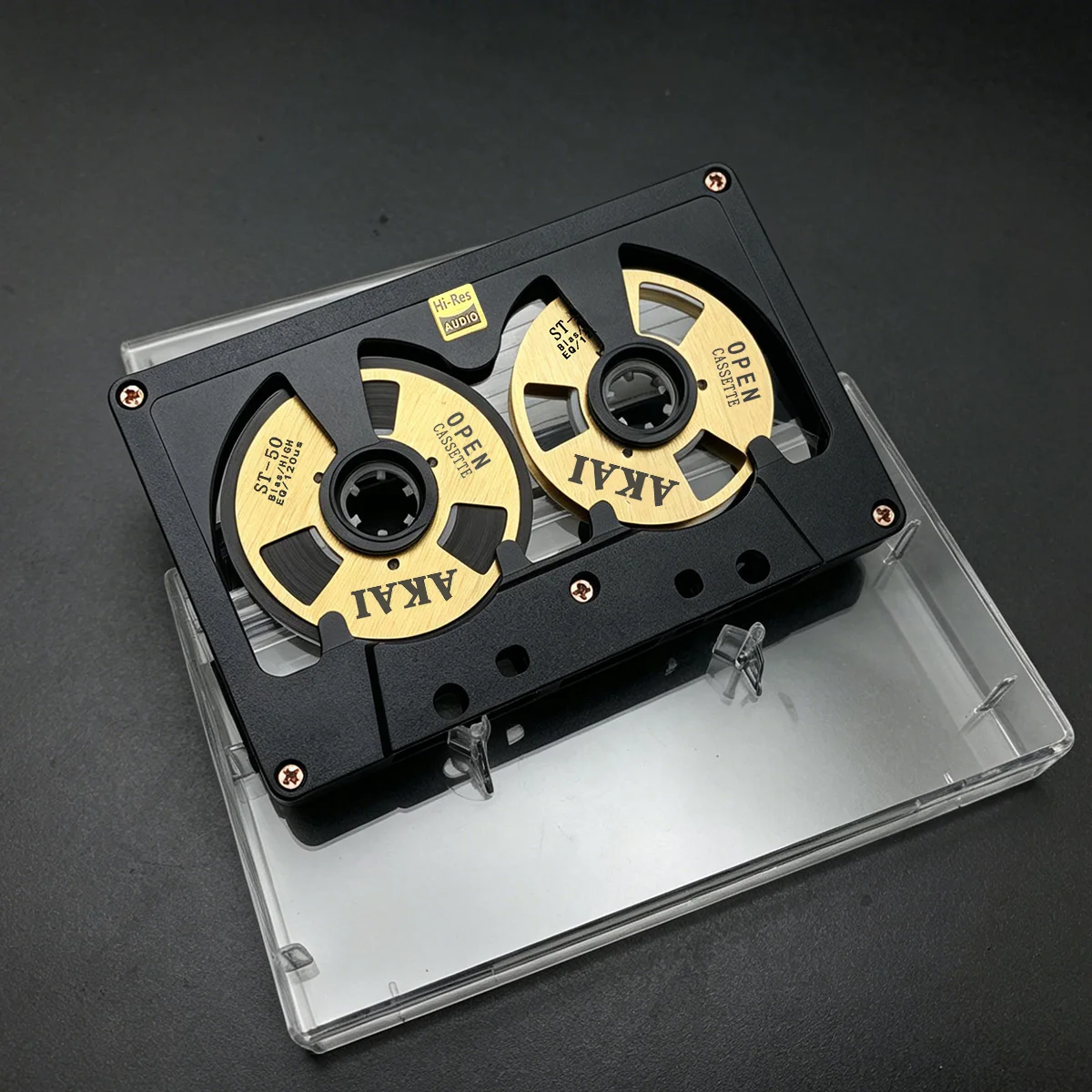 Neue C50 Leere Audiokassette 50min Doppelseitig Metallspule Offenes Gehäuse-Design Leere Kassette für Walkman Tragbarer Rekorder