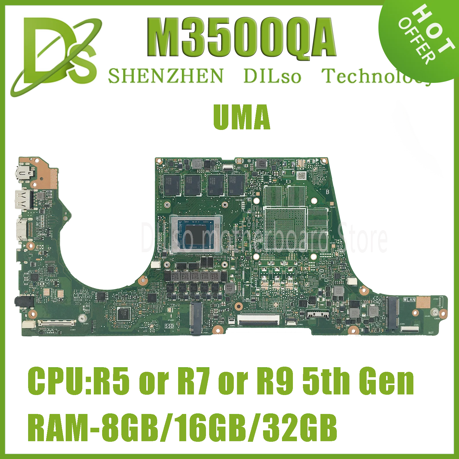 KEFU Mainboard For ASUS M3500QC M3500QA M3500Q D3500Q M7600QE M7400QC M7600QC M7600QA M7600Q M3401QA M3401QC Laptop Motherboard