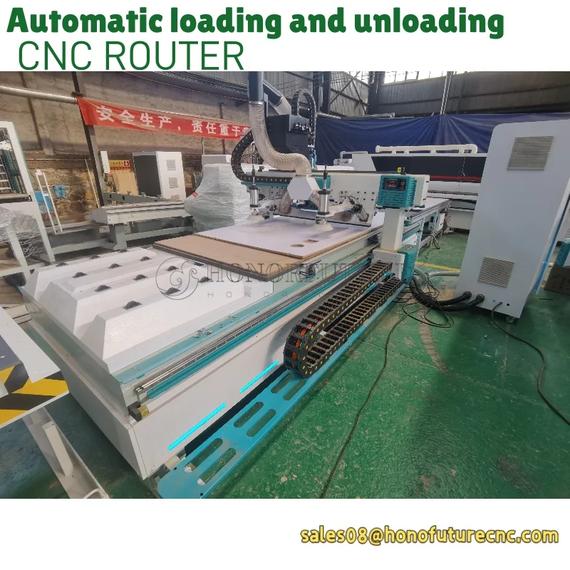 Loading and Unloading Worktable Machine Cnc Router ATC Woodmilling Tools Wooden Door Carving Woodworking Machinery for Furniture
