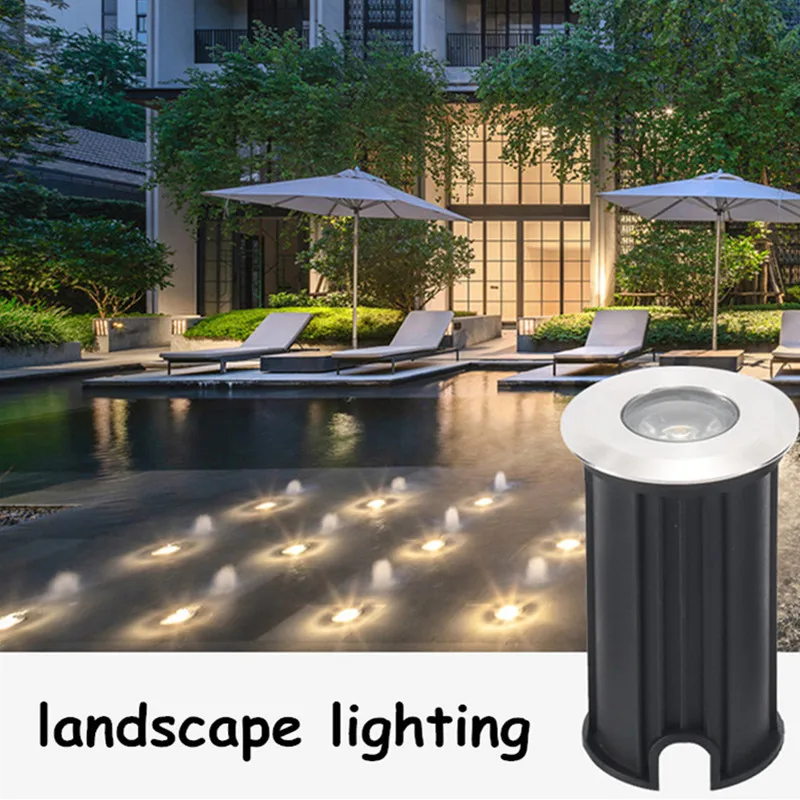 

3w LED Underground Light Waterproof Recessed Low Voltage 12V 24v Underwater Led Stainless Steel Buried Light for Deck Step Stair