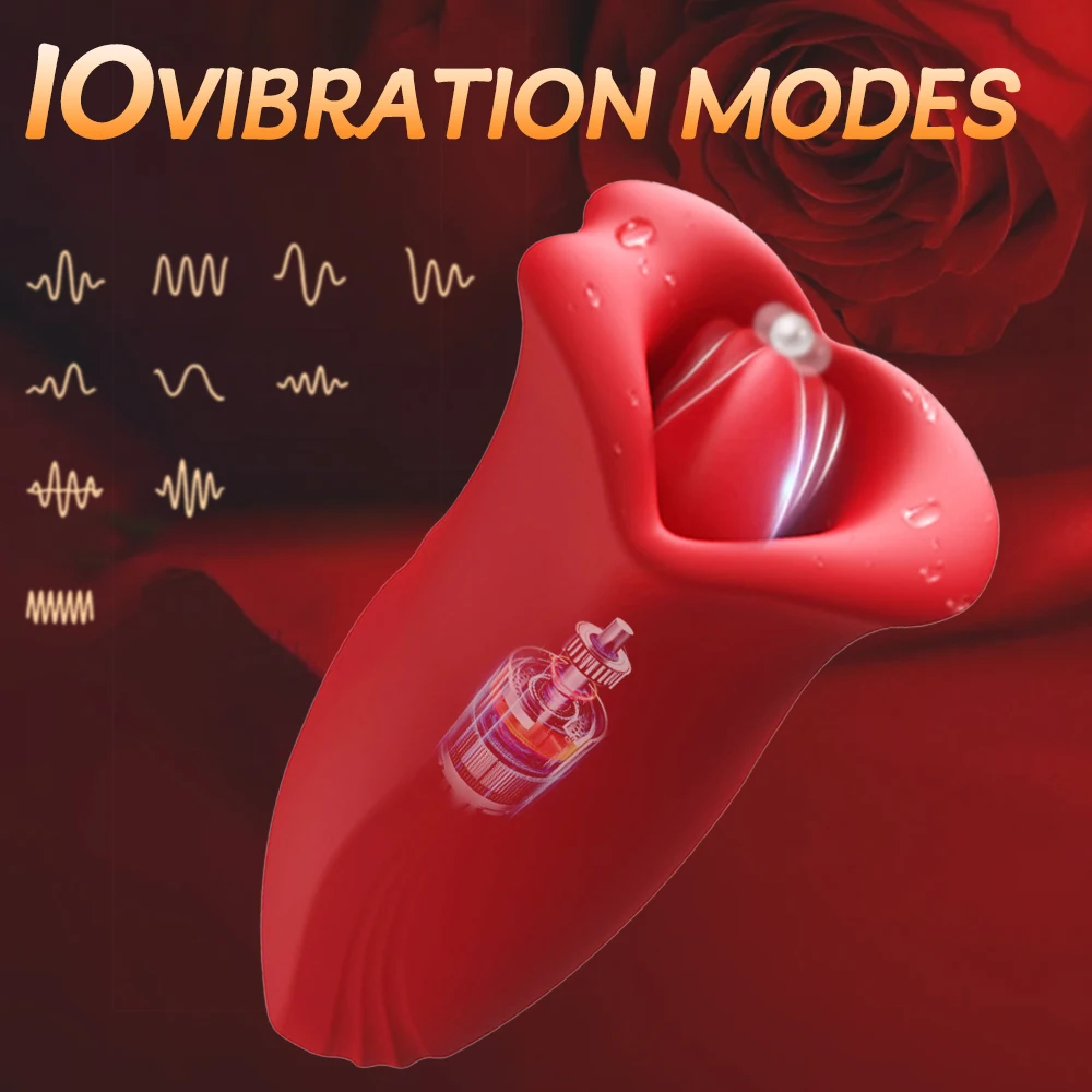 Tongue Licking Vibrator for Women Oral Sex Biting and Vibrating Clitoris Stimulator Nipple Sucker Adult Female Toys Couple Goods - Image 3