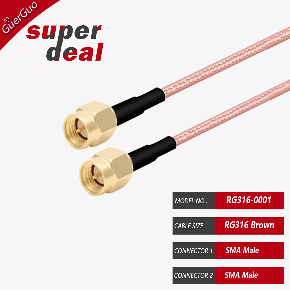 SMA Male to SMA Female Bulkhead RG316 Cable 50 Ohm RF Coaxial Pigtail WIFI Router Antenna Extension Cord Jumper RF Coaxial Cable