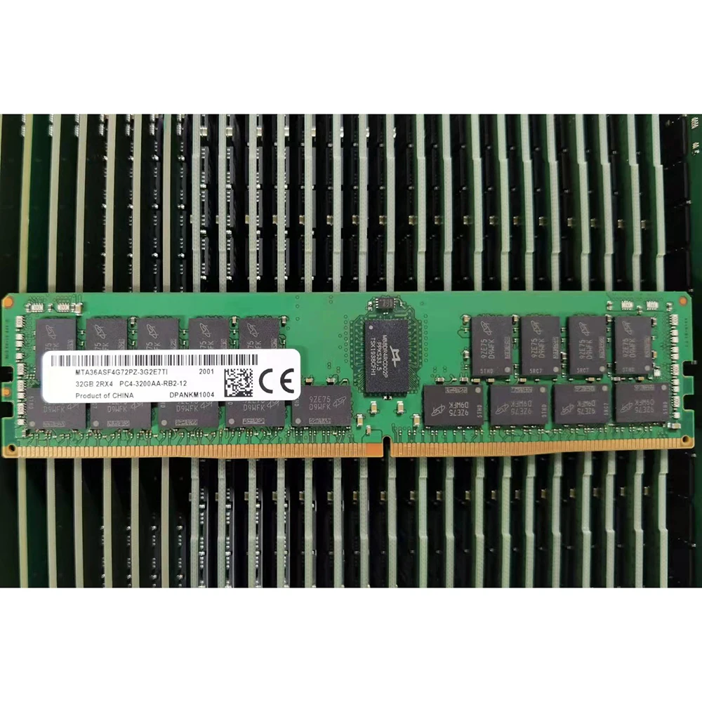 

1PCS Server Memory For MT RAM 32GB 2RX4 DDR4 3200 PC4-3200AA-R MTA36ASF4G72PZ-3G2E7