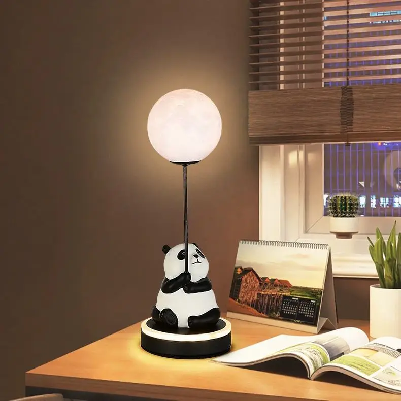 Panda Cartoon Decorative Desk Lamp Bedroom Children's Room Bedlight Creative Cute Balloon Male and Female Nightlight