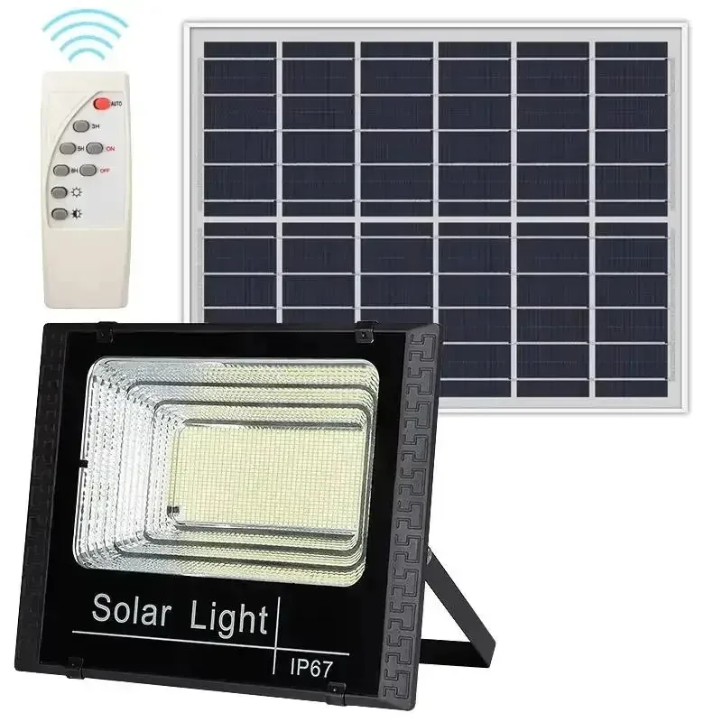 50W Solar Lamps Outdoor Lighting Flood Lights with Remote Control Rural Street Lamps Super Bright Waterproof IP67 Wall Lamp