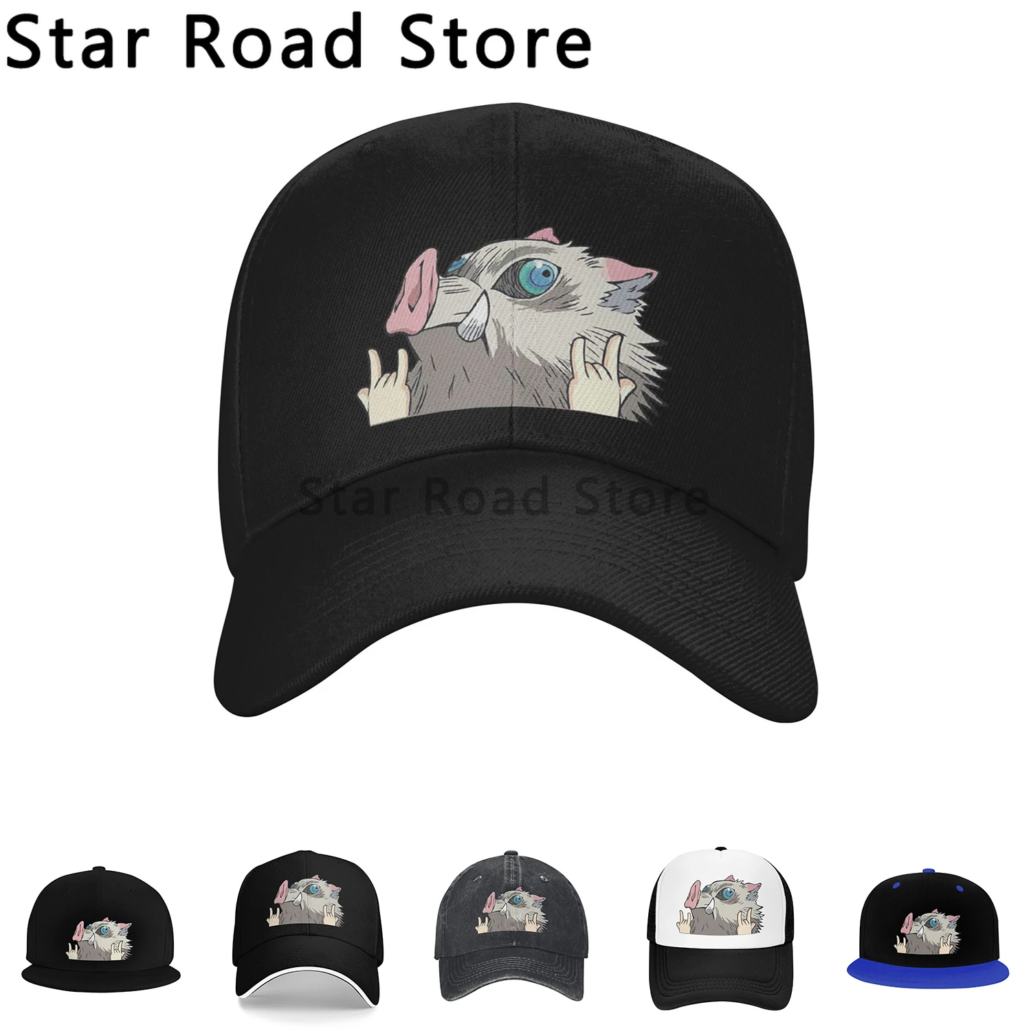 

Anime Inosuke Demon Slayer Baseball Caps Peaked Cap Sun Shade Hats for Men