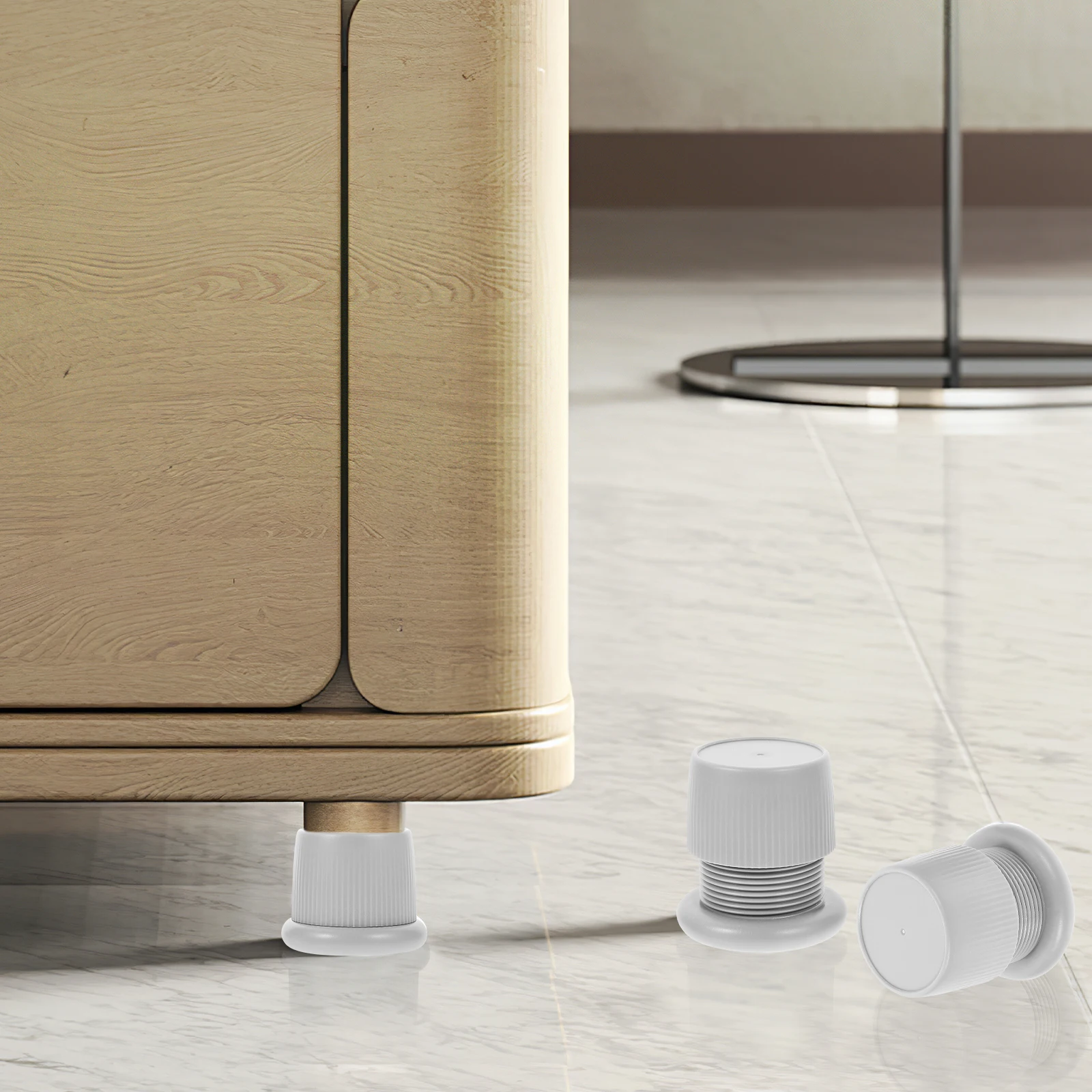 

2Pcs Bed Headboard Stoppers Adjustable ABS Anti-Shake Wall Bumper Noise Stopper Frame Support Brackets Bed Stoppers