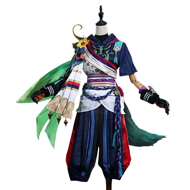 Genshin Impact Tighnari Cosplay Costume for Men and Women Halloween Christmas Role Play Uniform Full Set Outfit