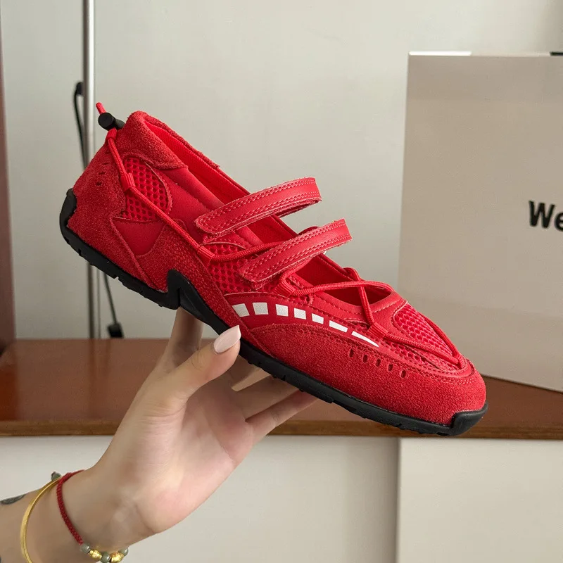 

Спортивная обувь Мэри Джейн, новинка 2025, дышащая повседневная женская обувь на мягкой подошве с нескользящей сеткой