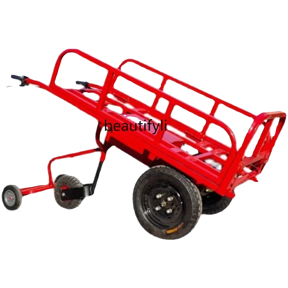 X ss New style Electric station driving flatbed truck can be pushed or stood trolley factory handling agricultural pull truck