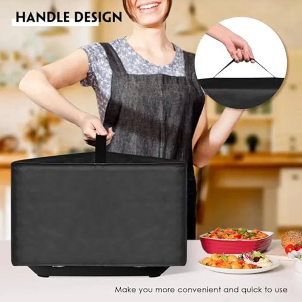 

For Durable Foldable Microwave Dust Cover 600D Quilted Nylon Fabric Waterproof with Handle Protects from Dust Oil and Pet Hair