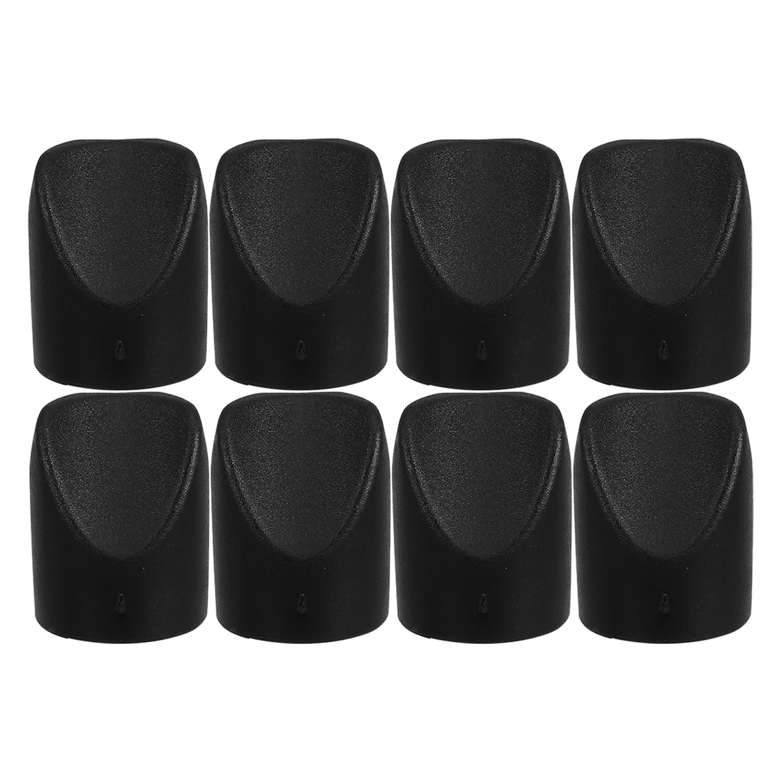 8pcs Folding Chair Stabilizer Plugs Black Heavy-Duty Plastic End Caps Non-Slip Leg Tips Tube Adapter Universal Fit Outdoor