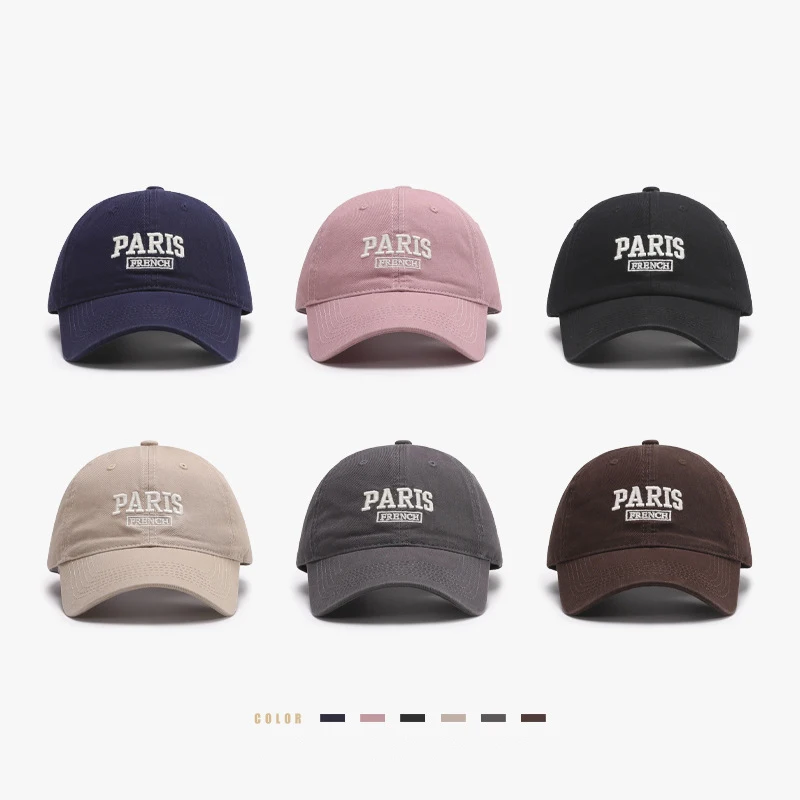 New Embroidery Letter Baseball Cap For Men Women Ponytail Hats Cotton Outdoor Simple Visor Summer Casual Peaked Cap Korean Style