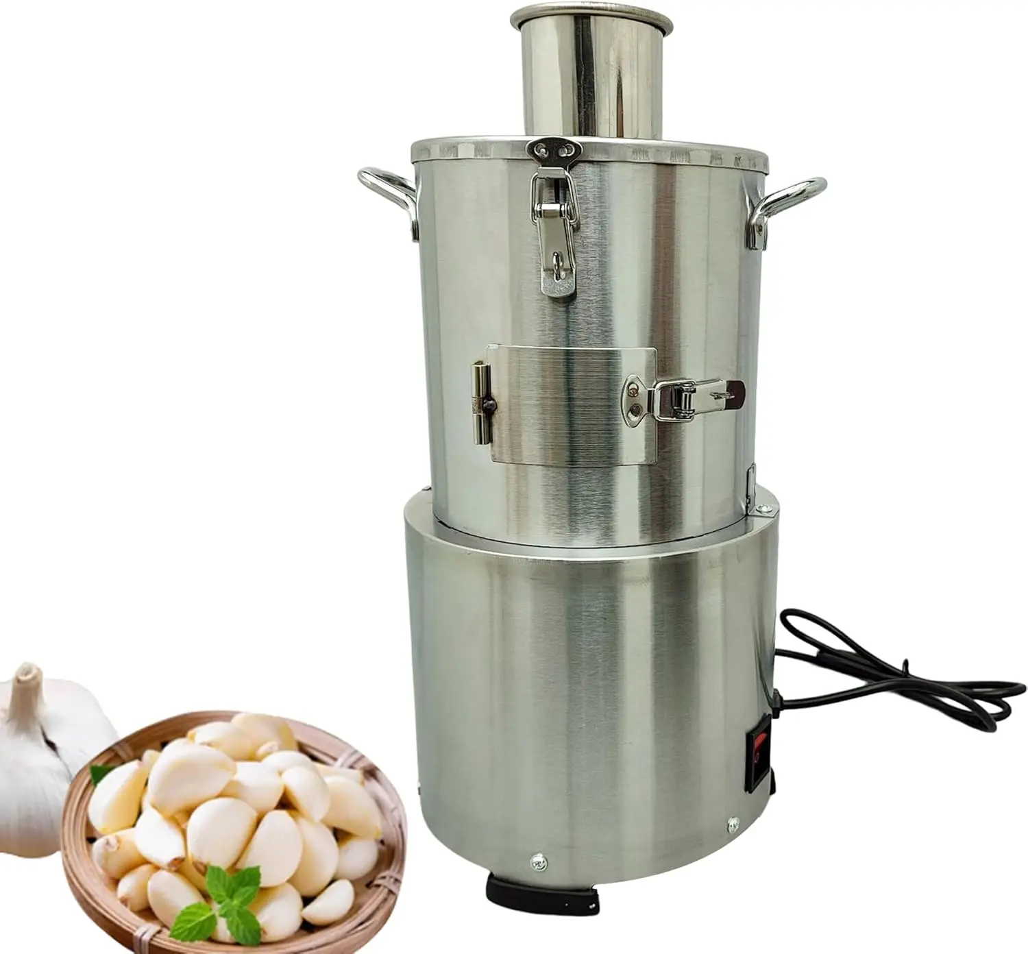

Commercial Electric Garlic Peeler Machine Peeling Stainless Steel Commercial Whole Garlic Skin Remover Peeler Machine 110V 200W