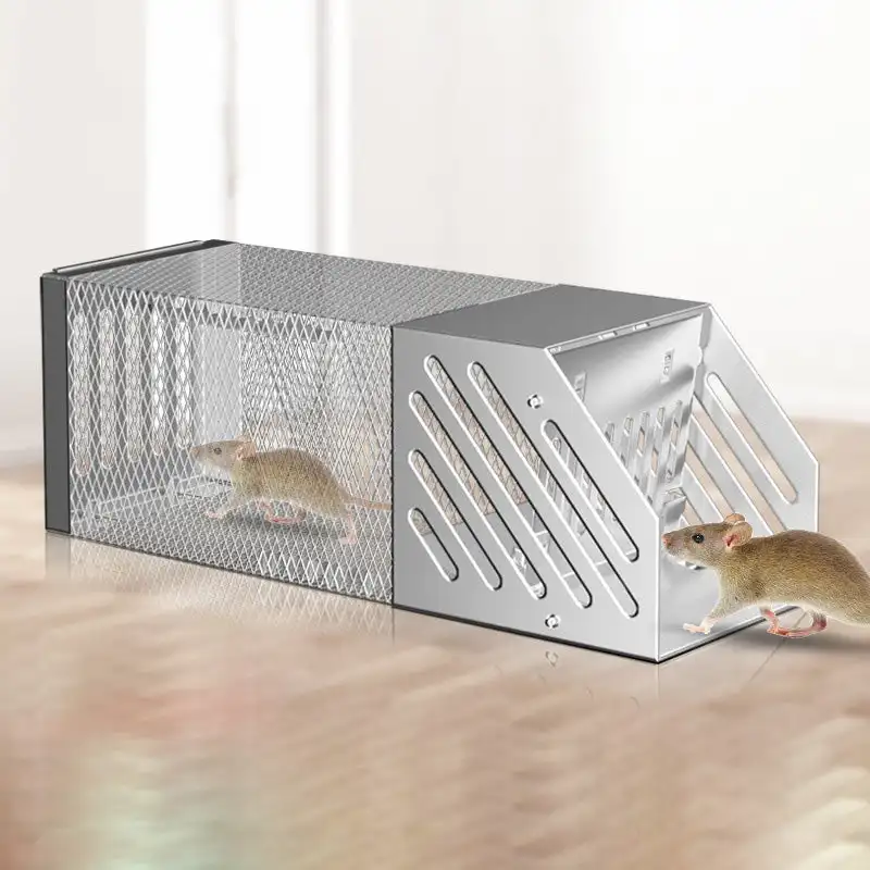 Single Door Continuous Rat Trap Indoor And Outdoor Mice Catcher Mousetrap Metal Reusable Mouse Rat Cage