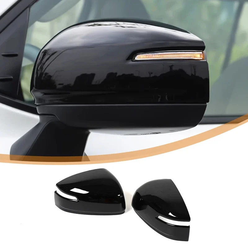 For Toyota Land Cruiser LC300 2023  ABS black car exterior rearview mirror cover decorative sticker car protection accessories