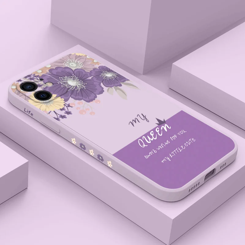 

Flower Bloom Phone Case For iPhone 12 11 X XR XS 8 7 SE2 Plus Pro Max Mini Silicone Cover