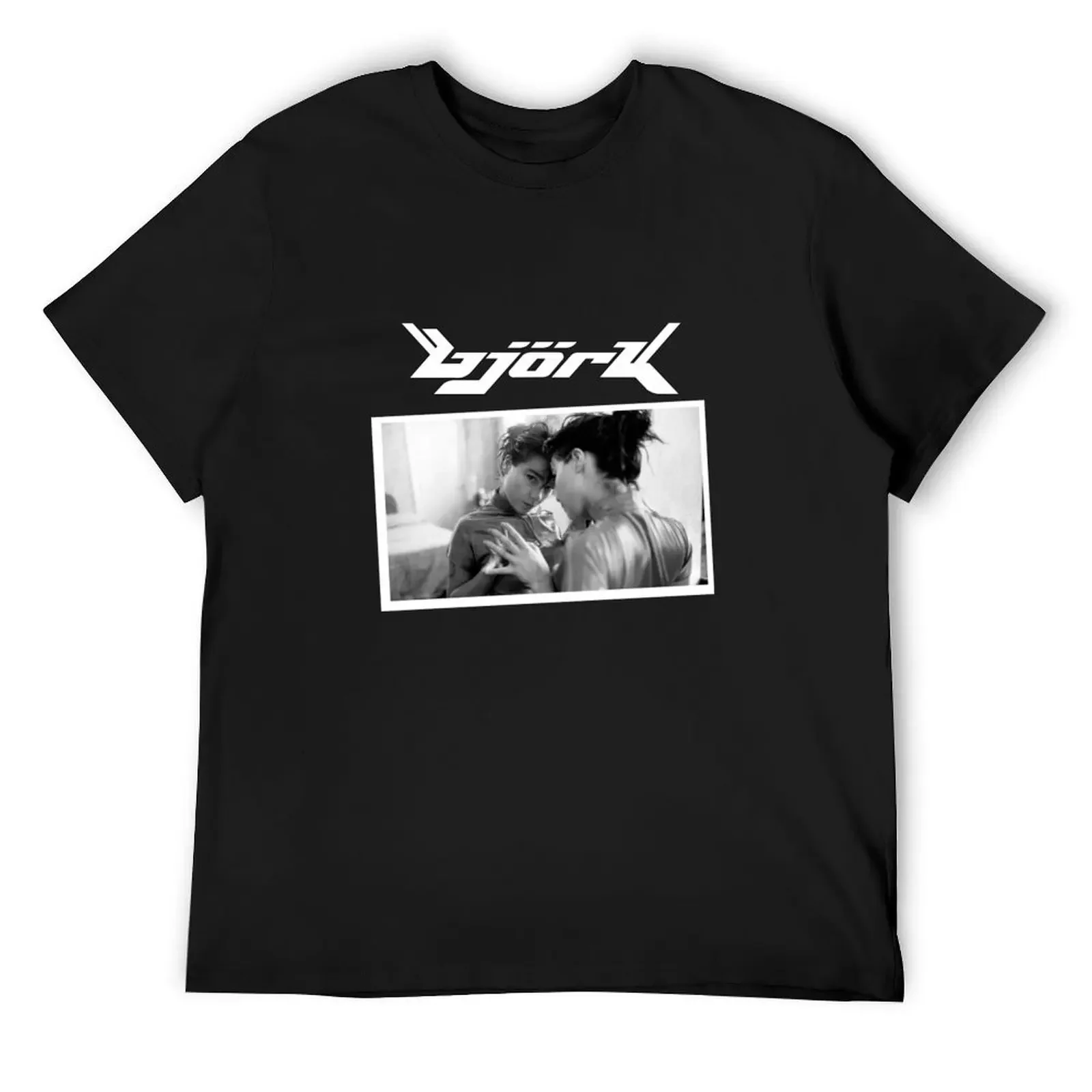 

Bjork T-Shirt blacks vintage clothes oversized graphic tee Men's cotton t-shirt