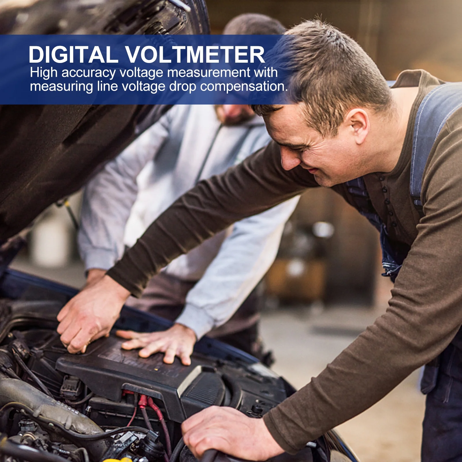 

4Pcs Mini Digital Voltmeter Three-Wire Dc 0-100V Motorcycle Voltage Meter Practical Monitoring Tool