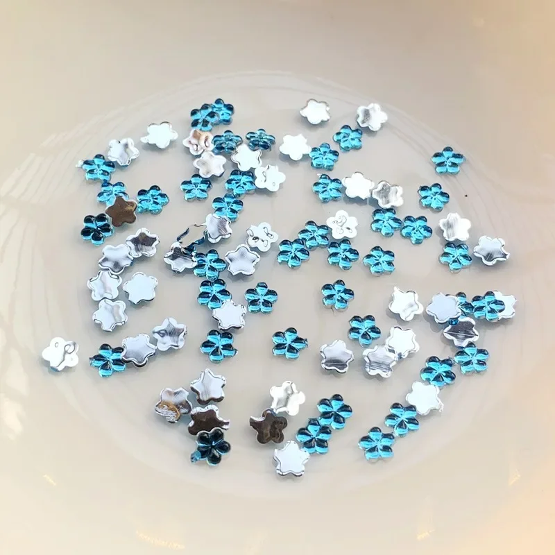 Flower Nail art designs Flatback Cabochon Rhinestones Gems Non Hotfix Stones Crystal Applique 200pcs -HR47