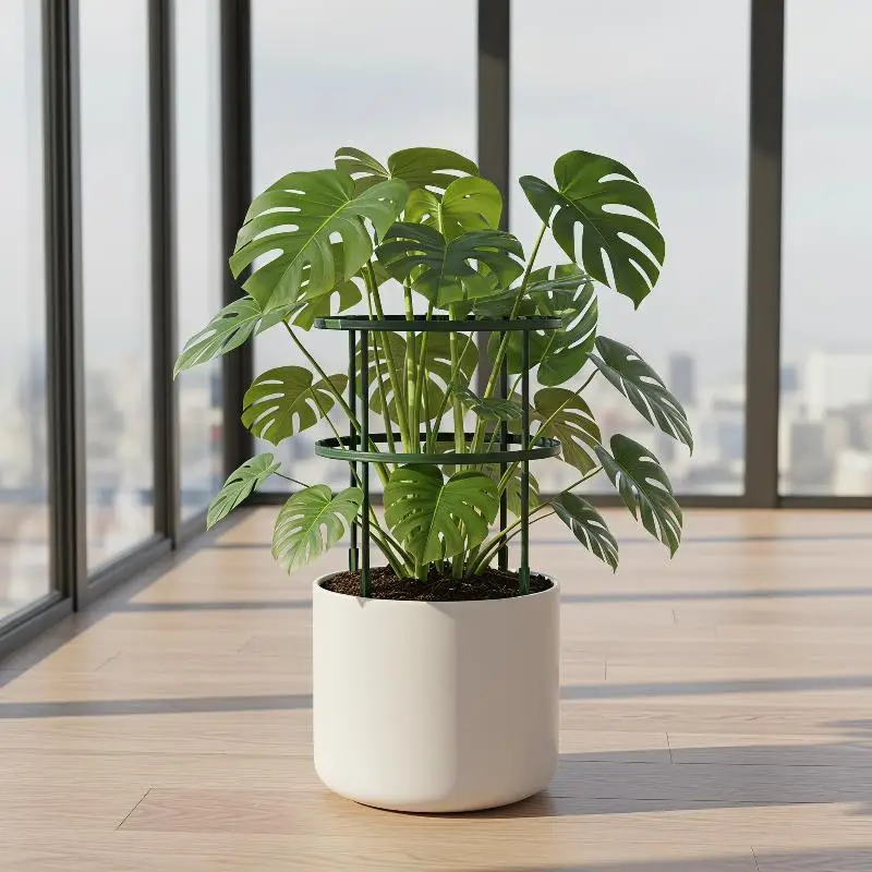Plastic Plant Support Ring Weather Resistant Reusable Support Pile for Outdoor Orchard Garden Potted Plant Growth Protection