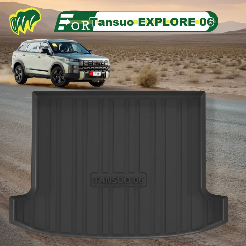 For  CHERY EXPLORE 06 2023 2024 TPE Custom Fit Car Trunk Mat All Season Black Cargo Mat 3D Shaped Laser Measured Trunk Liners