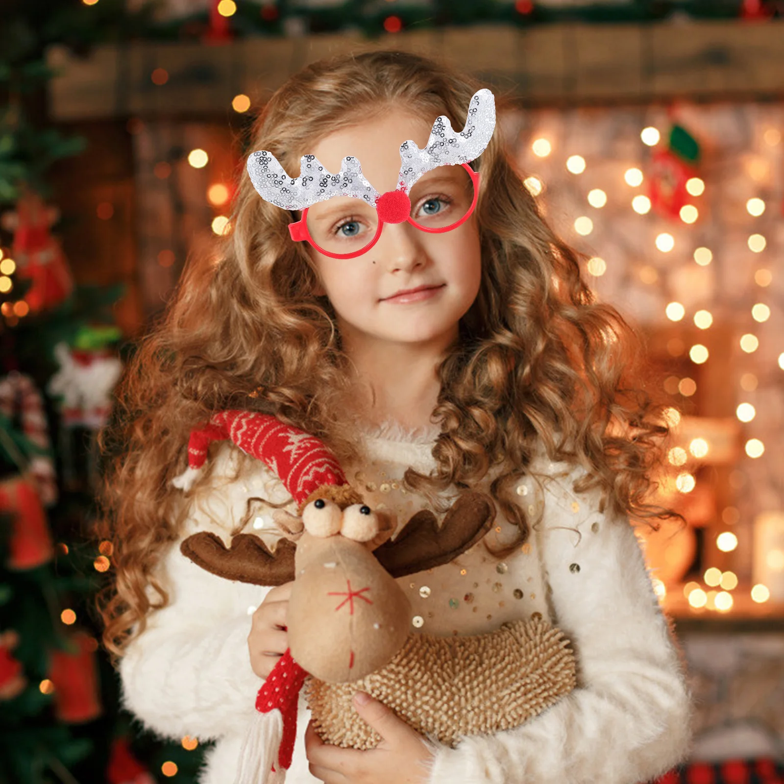 

2Pcs Children Glasses Christmas Party Supplies Vibrant Colors Kids Photo Props Carnival Favors Lightweight Fit Most People