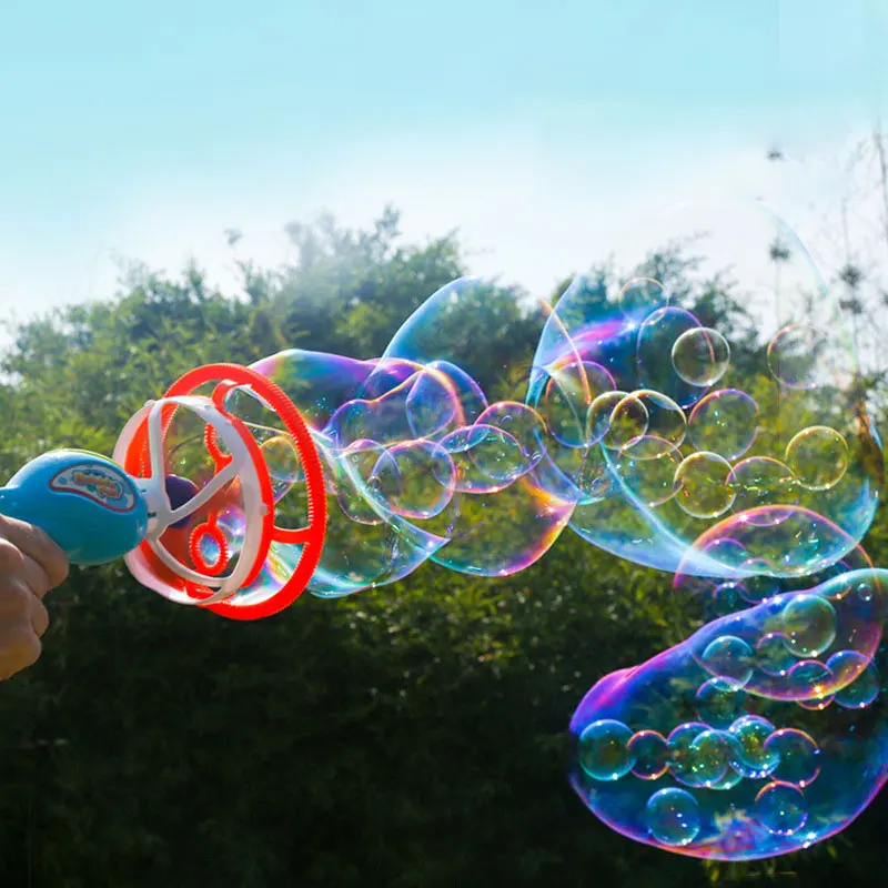 Bubble in Bubble Electric Bubble Machine New Kid's Automatic Magic Bubble gun Outdoor Boys cool toys Girl Birthday gifts AC101