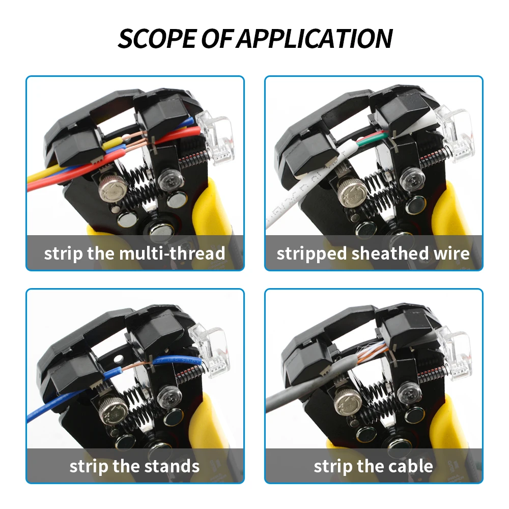 Professional Electrician Wire Hand Tool Terminal Set Cable Stripper Cutter Crimper Automatic Wire Crimping Stripping Plier