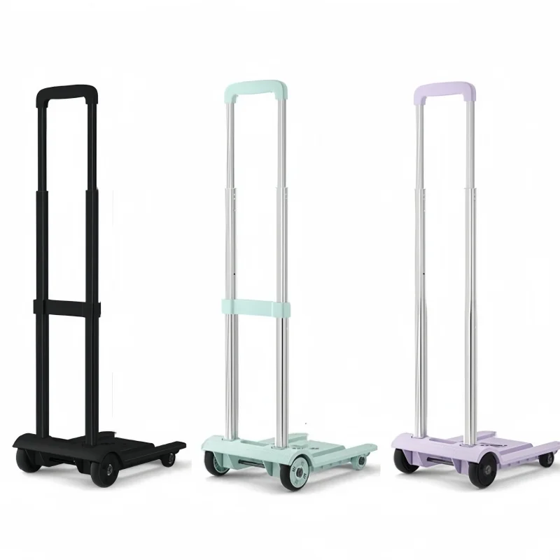 Portable Hand Pulled Cart Outdoor Cargo Cart Aluminum Alloy Luggage Handling Trolley Lightweight Climbing Travel Folded Trolley