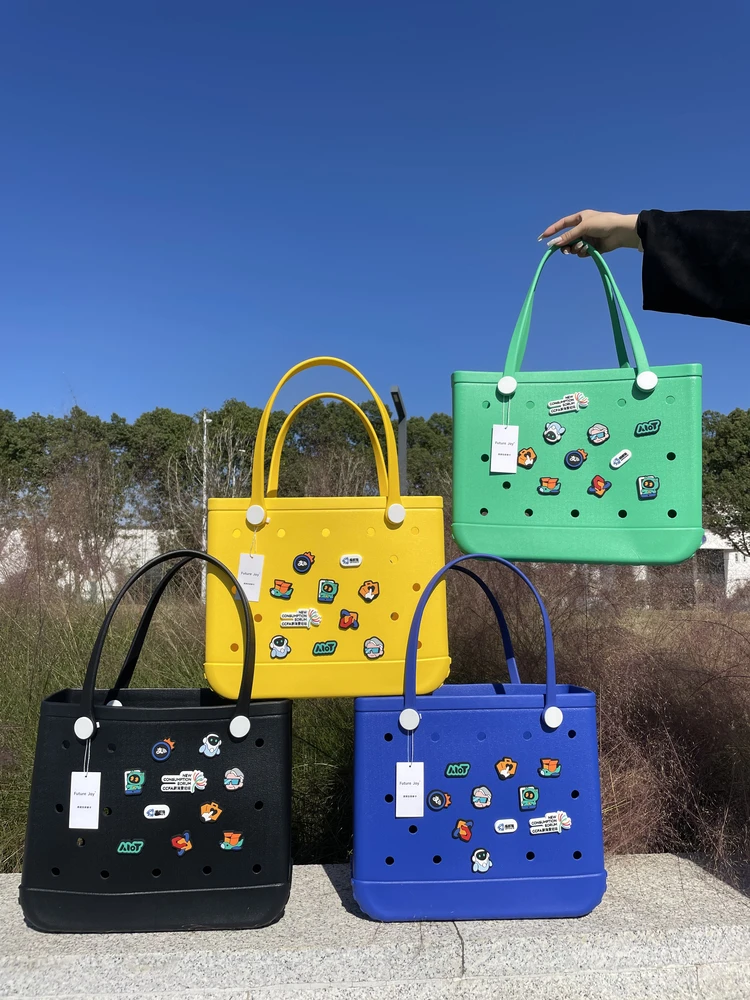 

Large Capaci Waterproof EVA Tote Bag Conference Gift Handbag Briti Sle Detachable oulder Strap Lo Equipped Casual Use