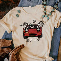 Miata t shirt women comic Tee girl harajuku Japanese graphic clothing