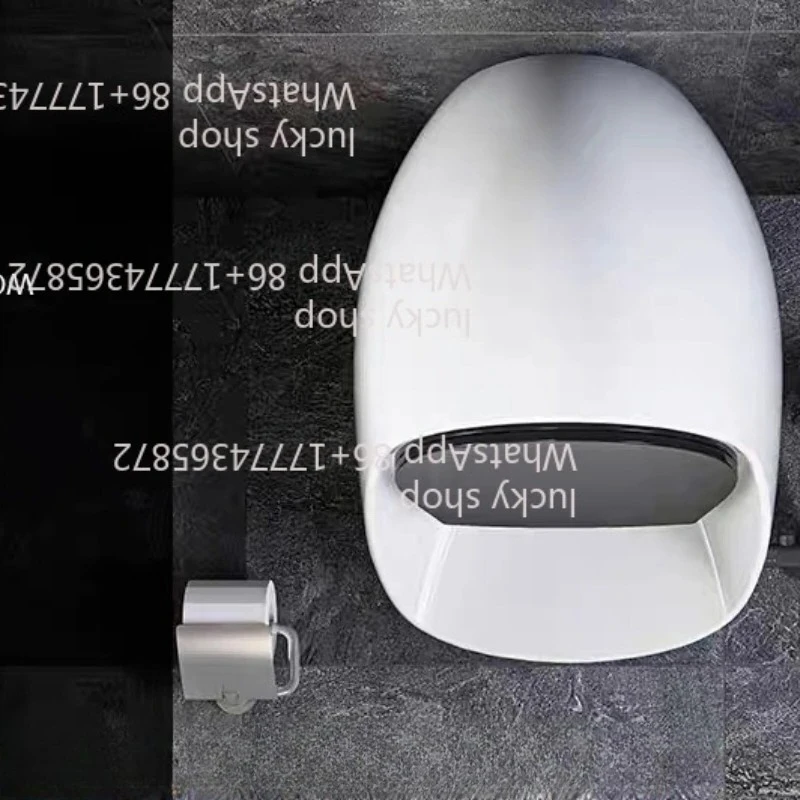 Egg-shaped Creative Toilet Gray Siphon Pumping Antifreeze Crack Deodorant Color Ceramic Toilet Large