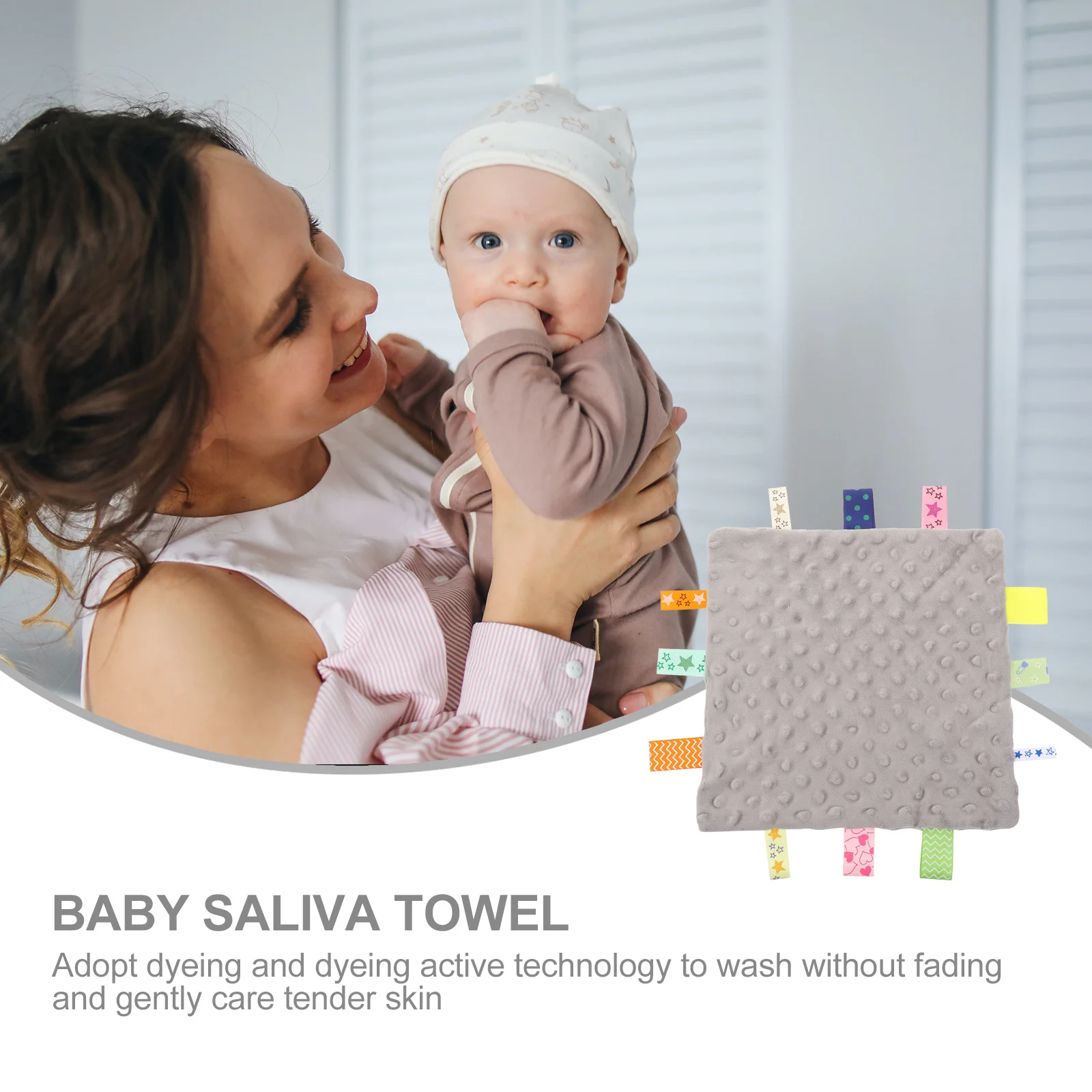 Newborn Baby Pacifying Soothing Towel Cartoon Tag Comfort Handkerchief Saliva Towel Kids Handkerchief Pacifying